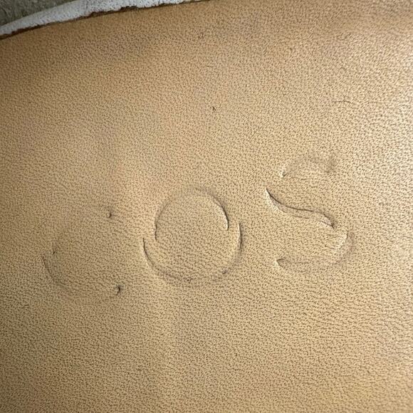 COS Women's White Weave Braided Leather Block Heel Slip-On Pumps Shoes 40 US 9 - Picture 6 of 8